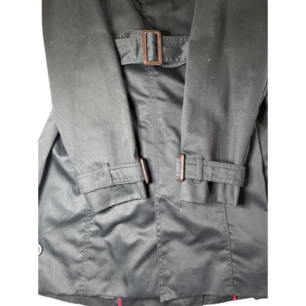 (Sold)Merona Water Resistant Black stylish Trench Coat (XL) - Picture 6 of 9